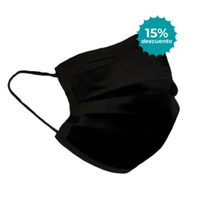Barbijos Qualident x 50u Negro - 4 capas