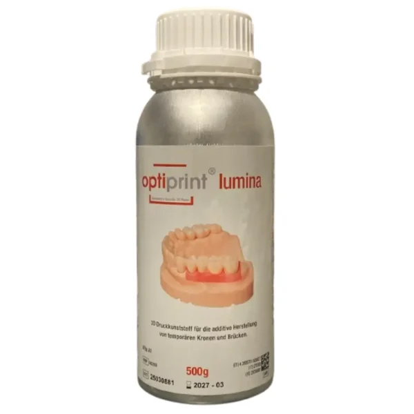 Resina Dentona Optiprint Lumina A3 500 grs. para coronas y puentes provisionales - Imagen 2