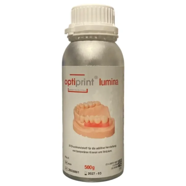 Resina Dentona Optiprint Lumina A2 500 grs. para coronas y puentes provisionales. - Imagen 3