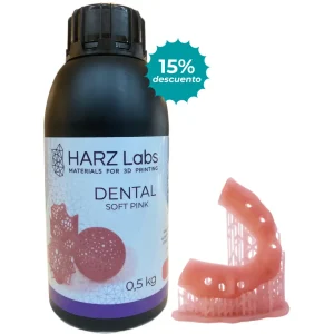 Resina 3D HARZLabs Soft Pink x 500gr.- Precisión y Naturalidad