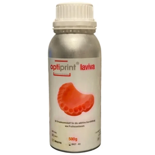 Resina Dentona Optiprint Laviva 500cc para Prótesis Dentales - Imagen 3